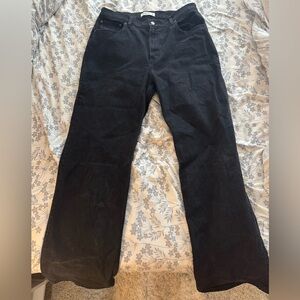 Abercrombie & Fitch Black Straight Leg Jeans Relaxed Fit *32 Long